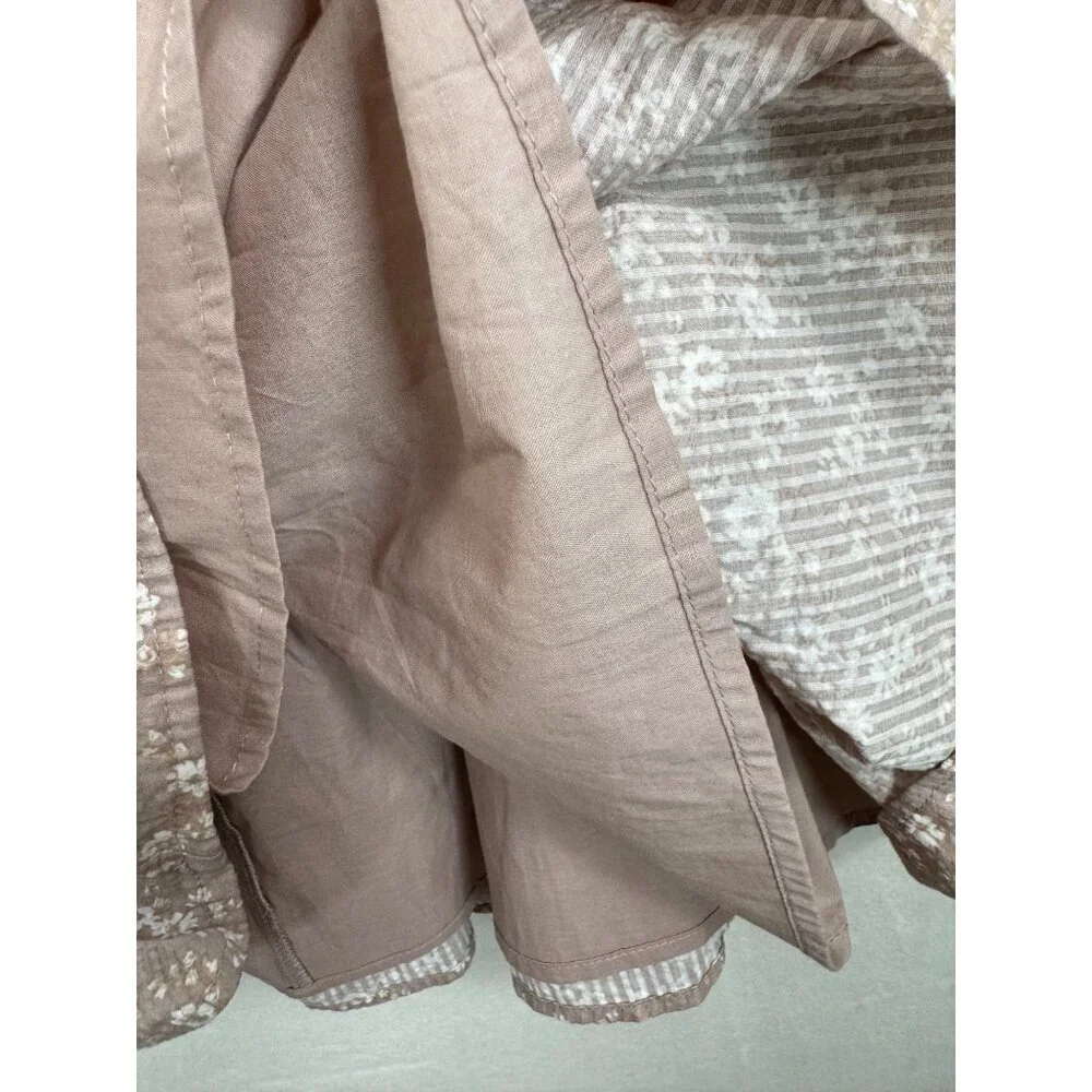 Abercrombie Social Tourist Floral Cottage core‎ Dress ruffle and lace sz L - Picture 9 of 12